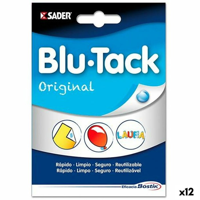 Bostik Blu Tack Original Masilla Adhesiva Azul 45g (Set de 12)
