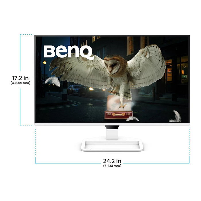 BenQ EW270Q Monitor IPS de 27 Pulgadas (68.6 cm) 2K QHD 2560x1440, 1 ms, 200 Hz, HDR, Altavoces 2x10W, USB-C 65W, HDMI, DisplayPort, Color Blanco