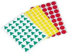 Apli Gomets Figuras Geométricas Bolsa con 12 Hojas Surtidas, Círculos, Triángulos y Cuadrados