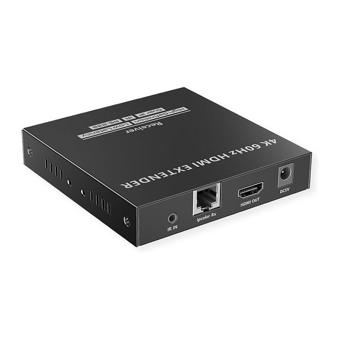 VALUE 14.99.3568 Extensor HDMI sobre IP IPCOLOR, Transmisor y Receptor 4K 2160p a 60Hz, HDCP 2.2, hasta 120m con Cable Cat5e/6