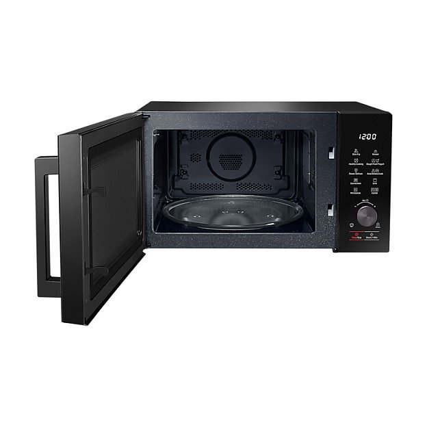 Samsung Microondas Combinado con Grill y Convección 28 Litros 900W Negro MC28A5137CK/E1, Pantalla LED, 6 Niveles de Potencia, Función Yogur, Temporizador Digital, Bloqueo para Niños