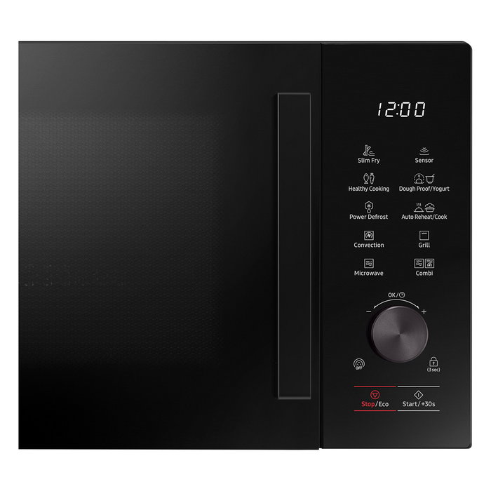Samsung Microondas Combinado con Grill y Convección 28 Litros 900W Negro MC28A5137CK/E1, Pantalla LED, 6 Niveles de Potencia, Función Yogur, Temporizador Digital, Bloqueo para Niños