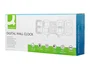 Q-connect Reloj de Pared Digital con Temperatura y 3 Alarmas, Control de Sonido, 220x40x87 mm