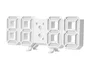 Q-connect Reloj de Pared Digital con Temperatura y 3 Alarmas, Control de Sonido, 220x40x87 mm