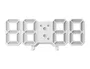 Q-connect Reloj de Pared Digital con Temperatura y 3 Alarmas, Control de Sonido, 220x40x87 mm