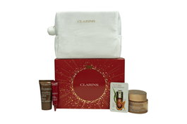 Extra Firming Collection Set Clarins: Extra-Firming, Collagen, Firming, Day, Cream, For Face, 50 ml + Extra-Firming, Collagen, Firming, Night, Cream, For Face, 15 ml + Total Eye, Lift, Eye Serum, 7 ml + Double Serum, Bi-Phase, Daily, Serum, For Face, 0.9