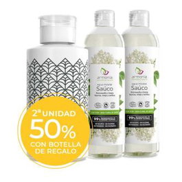 ARMONIA Agua Micelar 2Uds + Botella Vidrio Vegana Desmaquillante Rostro Contorno Ojos