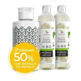 ARMONIA Agua Micelar Limpiadora con Saúco y Melisa 2 Unidades + Botella de Vidrio Vegan para Rostro y Ojos