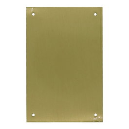 Micel Placa ciega modelo PLP12 de latón con acabado latón satinado, 80 x 120 mm