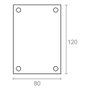 Micel Placa ciega modelo PLP12 de latón con acabado latón satinado, 80 x 120 mm