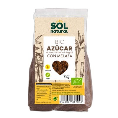 SOLNATURAL Azúcar Moreno de Caña Integral con Melaza BIO SOLNATURAL Azúcar Moreno de Caña Integral con Melaza BIO