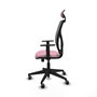 PIQUERAS Y CRESPO Silla de oficina Motilla con mecanismo Sincro, Rosa y Gris