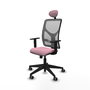 PIQUERAS Y CRESPO Silla de oficina Motilla con mecanismo Sincro, Rosa y Gris