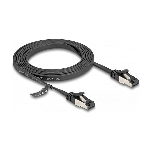DeLOCK Cable de parcheo plano RJ45 Cat.8.1 flexible 2 m negro DeLOCK Cable de parcheo plano RJ45 Cat.8.1 flexible 2 m negro