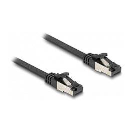 DeLOCK Cable de parcheo plano RJ45 Cat.8.1 flexible 2 m negro