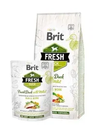 Brit Fresh Active Run Work Pato Mijo Alimento para Perros Adultos 2.5 kg