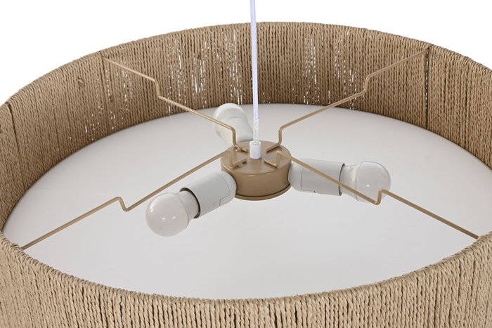 DKD Home Decor Lampara Techo Urban Marron Cuerda 62 x 62 x 15 cm DKD Home Decor Lampara Techo Urban Marron Cuerda 62 x 62 x 15 cm