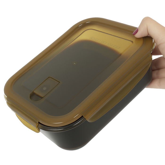 Ambare Fiambrera Rectangular Hermética 1.5L 23 cm x 17.5 cm x 7.6 cm (6 Unidades)