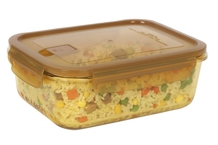 Ambare Fiambrera Rectangular Hermética 1.5L 23 cm x 17.5 cm x 7.6 cm (6 Unidades)