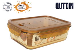 Ambare Fiambrera Rectangular Hermética 1.5L 23 cm x 17.5 cm x 7.6 cm (6 Unidades)