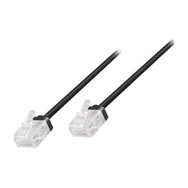 LogiLink Patch Cable Cat.6A U/UTP Slim High-Flex, 1,00 m, negro