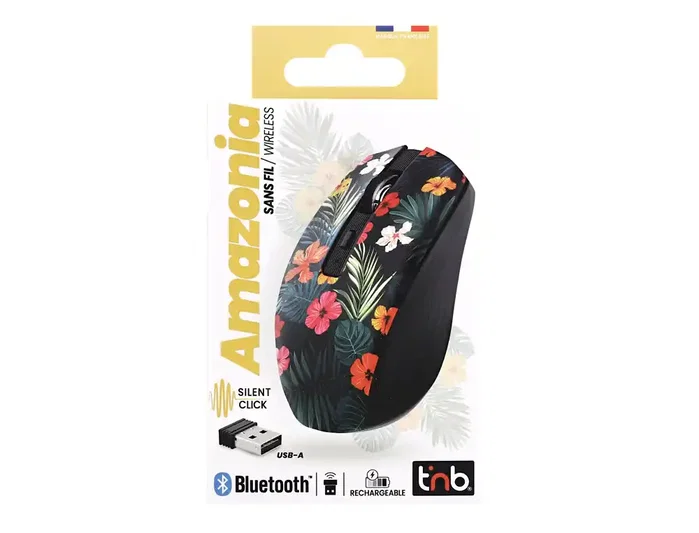 TNB Ratón inalámbrico AMAZONIA Bluetooth y USB-A recargable TNB Ratón inalámbrico AMAZONIA Bluetooth y USB-A recargable