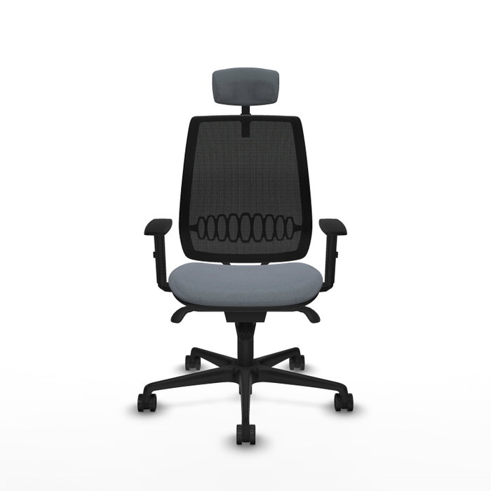 PIQUERAS Y CRESPO Silla de oficina Alares con mecanismo Sincro, Gris y Negro PIQUERAS Y CRESPO Silla de oficina Alares con mecanismo Sincro, Gris y Negro