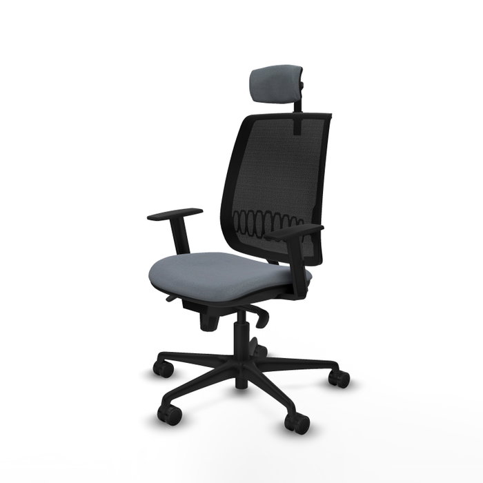 PIQUERAS Y CRESPO Silla de oficina Alares con mecanismo Sincro, Gris y Negro PIQUERAS Y CRESPO Silla de oficina Alares con mecanismo Sincro, Gris y Negro