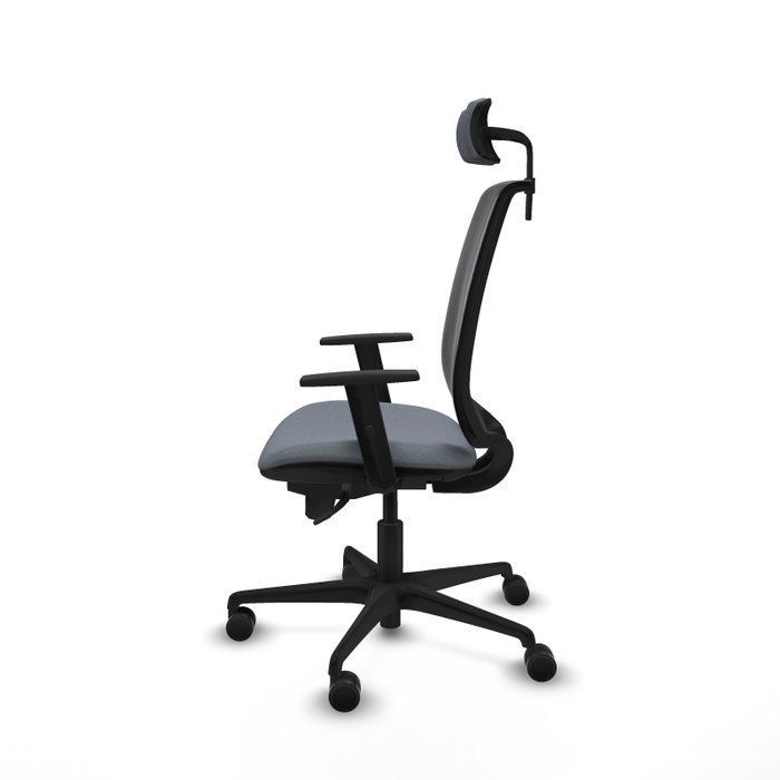 PIQUERAS Y CRESPO Silla de oficina Alares con mecanismo Sincro, Gris y Negro PIQUERAS Y CRESPO Silla de oficina Alares con mecanismo Sincro, Gris y Negro