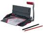 GBC CombBind CB12 Encuadernadora Canutillo A4 manual, perfora hasta 12 hojas, encuaderna hasta 165 hojas, color negro y plateado