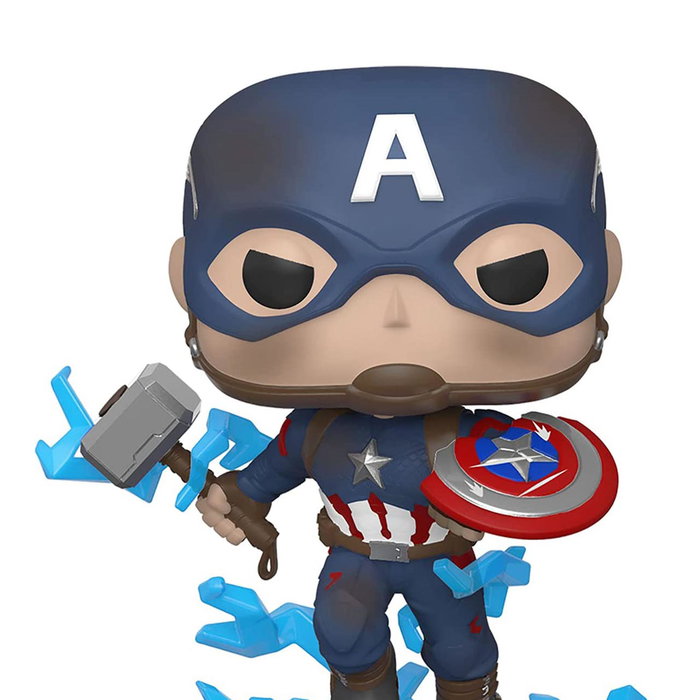 Funko Marvel Capitán América 45137 - Figura Pop! Avengers: Endgame con Mjolnir