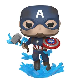Funko POP! Captain America con Escudo Roto y Mjölnir - Avengers: Endgame