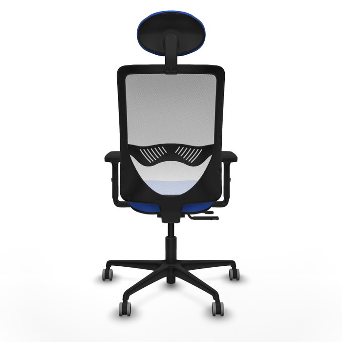 PIQUERAS Y CRESPO Silla de oficina Zulema con mecanismo Sincro/Traslack, Azul y Blanco