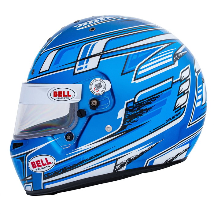 Bell Casco de Karting KC7 CMR Champion Azul Talla 55 CMR2016 BL1311102 Snell-FIA CMR-2016 Ligero para Jóvenes
