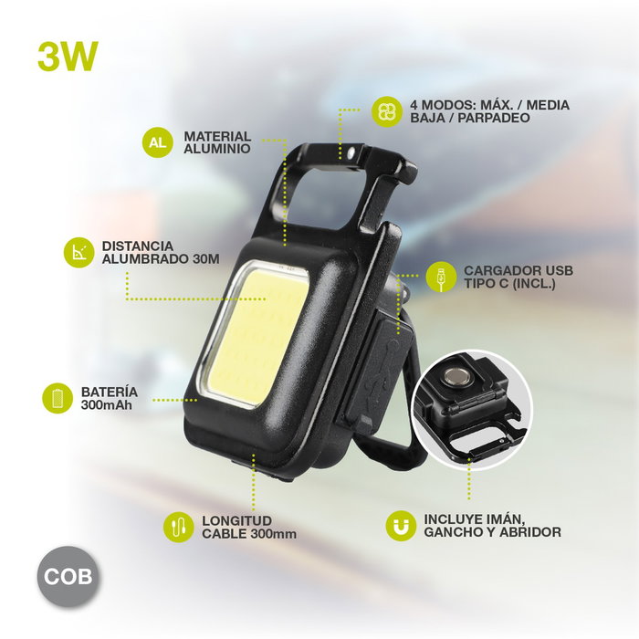 GSC Evolution Mini linterna LED con abridor 350lm GSC Evolution Mini linterna LED con abridor 350lm