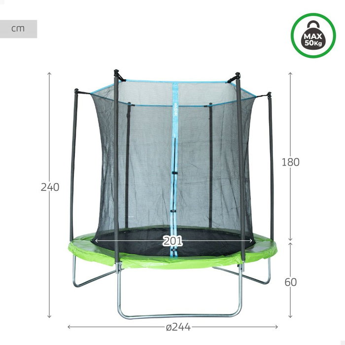 Color Baby Trampolín Aktive 244 x 239 cm - Máx 50 kg Color Baby Trampolín Aktive 244 x 239 cm - Máx 50 kg