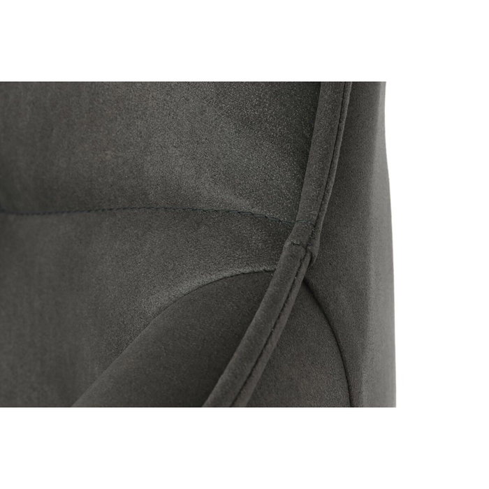 DKD Home Decor Taburete de Microfibra y Metal Marrón Oscuro DKD Home Decor Taburete de Microfibra y Metal Marrón Oscuro