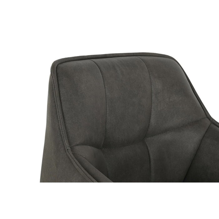 DKD Home Decor Taburete de Microfibra y Metal Marrón Oscuro DKD Home Decor Taburete de Microfibra y Metal Marrón Oscuro