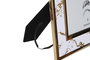 DKD Home Decor Marco Foto 20X25 Blanco Dorado Pu Inox 1 x 28.5 x 33.5 cm