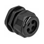 DeLOCK Prensaestopas PG29 para cuatro cables redondos, Negro, 2 unidades