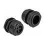 DeLOCK Prensaestopas PG29 para cuatro cables redondos, Negro, 2 unidades