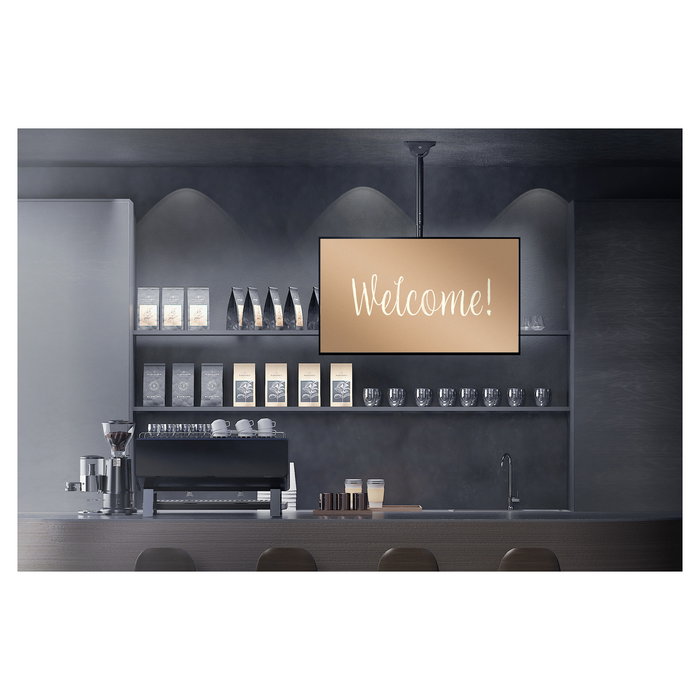 Digitus DEH Soporte universal de techo para TV de 37" a 70" (94-177.8 cm), Acero negro, 1 articulación, 50 kg, ajuste telescópico, VESA 200x200-600x400 mm