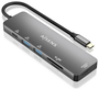 Aisens USB-C Dock 6 en 1 HDMI 4K, 2x USB-A, PD 100W, Gris