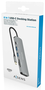 Aisens USB-C Dock 6 en 1 HDMI 4K, 2x USB-A, PD 100W, Gris