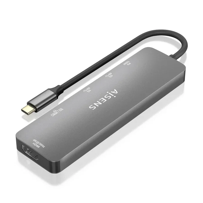 Aisens USB-C Dock 6 en 1 Gris ASUC-6P016-GR