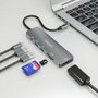 Aisens USB-C Dock 6 en 1 HDMI 4K, 2x USB-A, PD 100W, Gris