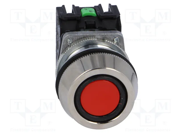 PROMET Interruptor de presión rojo 30mm NC + NA PROMET Interruptor de presión rojo 30mm NC + NA