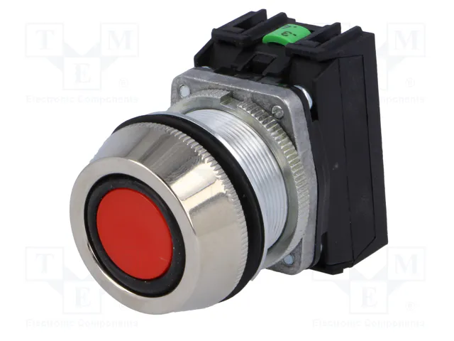 PROMET Interruptor de presión rojo 30mm NC + NA PROMET Interruptor de presión rojo 30mm NC + NA