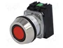 PROMET Interruptor de presión rojo 30mm NC + NA