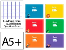 Liderpapel Libreta Cuadriculada Pautada 8mm Din A5+ 32 Hojas